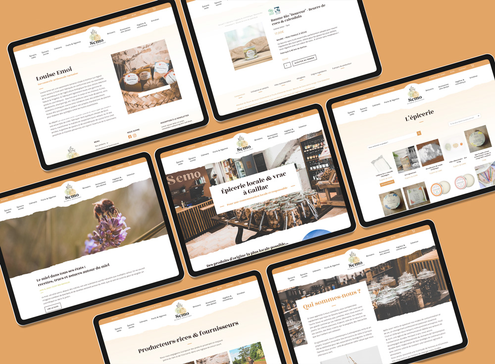 présentation site internet epicerie vrac semo