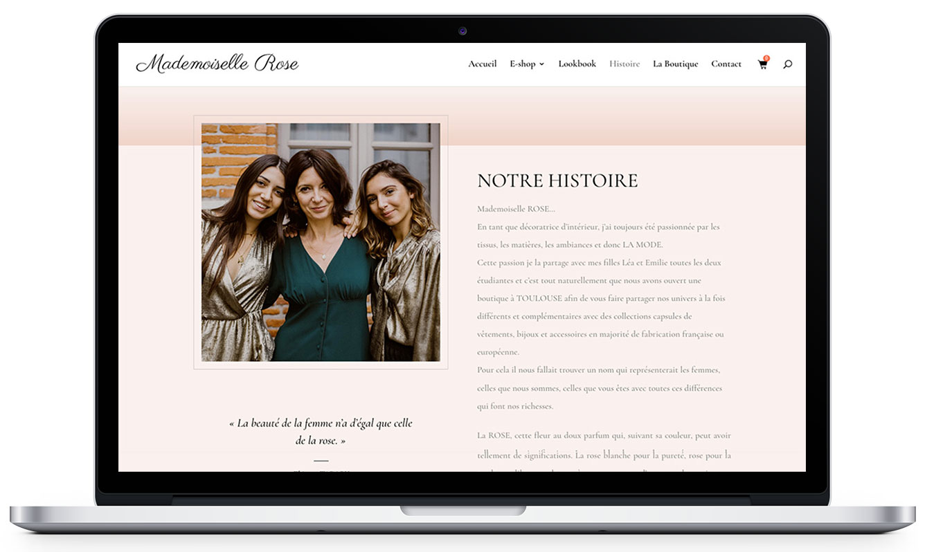webdesign mademoiselle rose toulouse