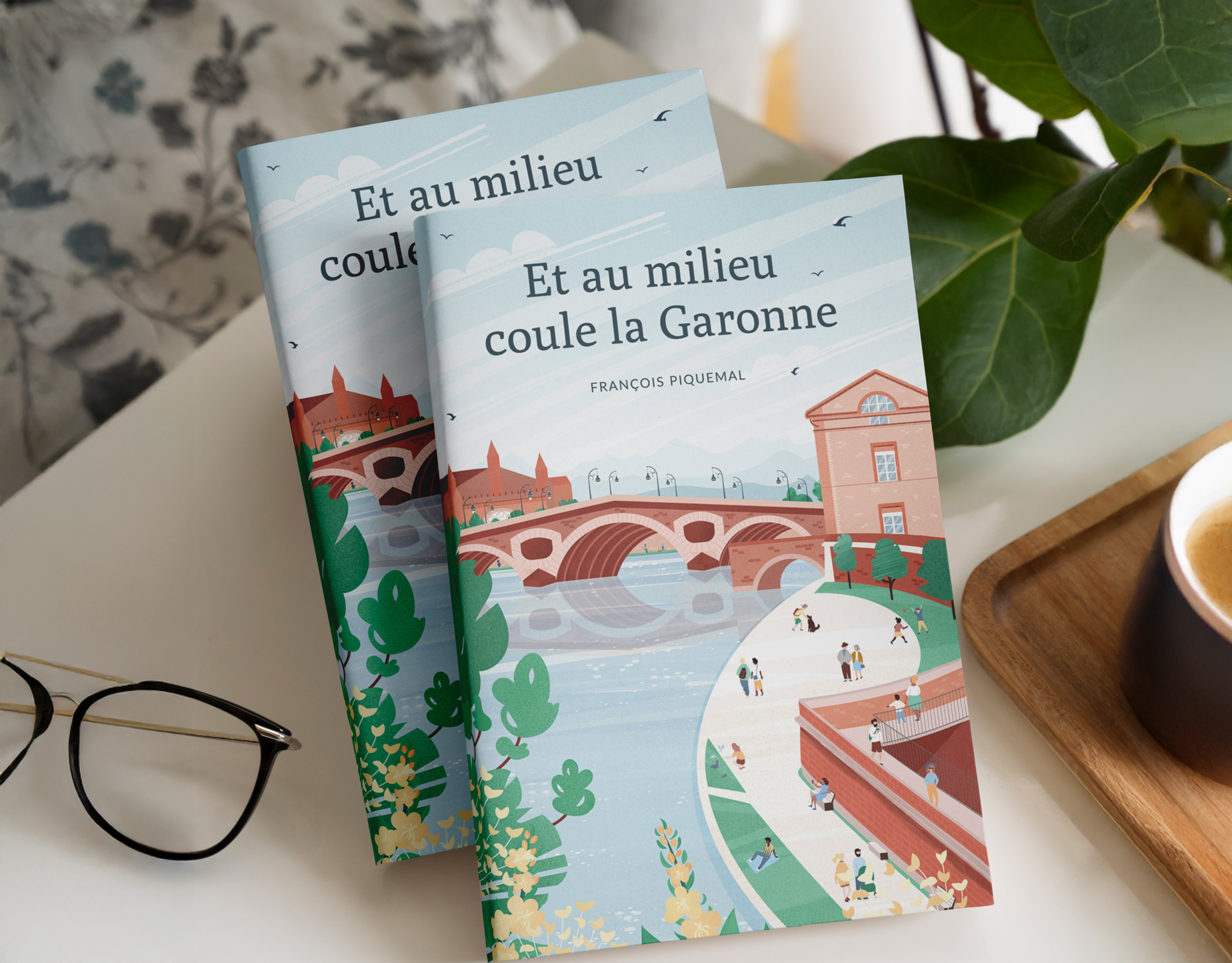 Illustration livre Et au milieu coule la garonne