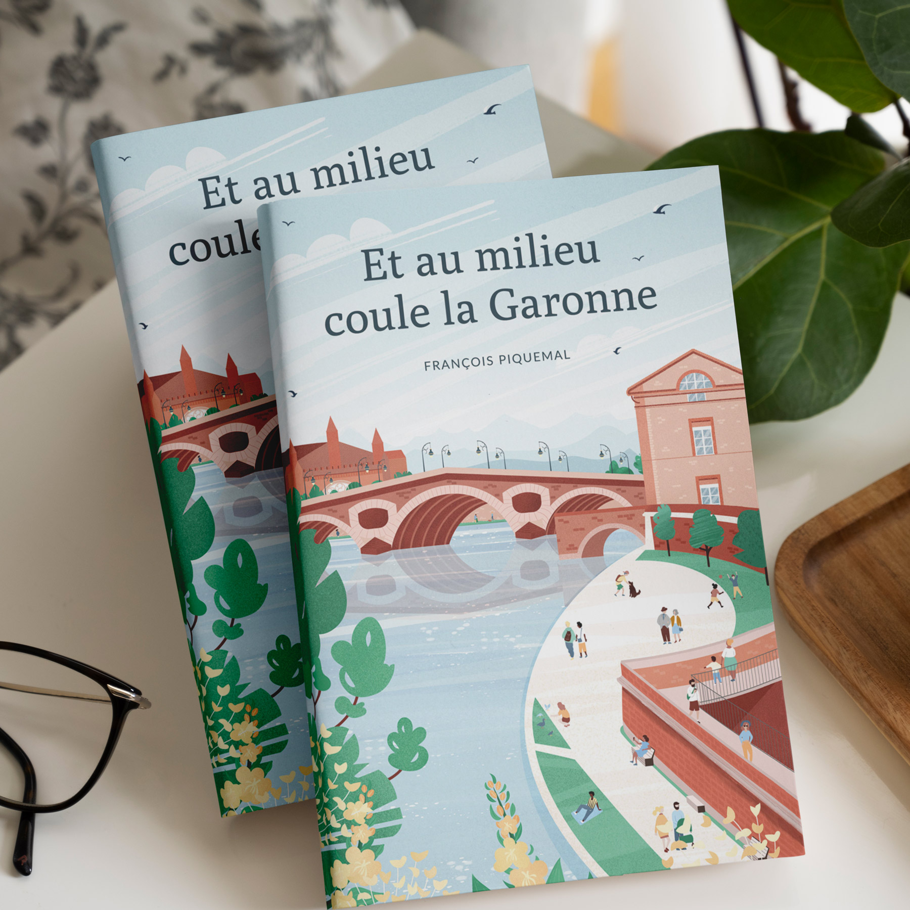Illustration livre Et au milieu coule la garonne