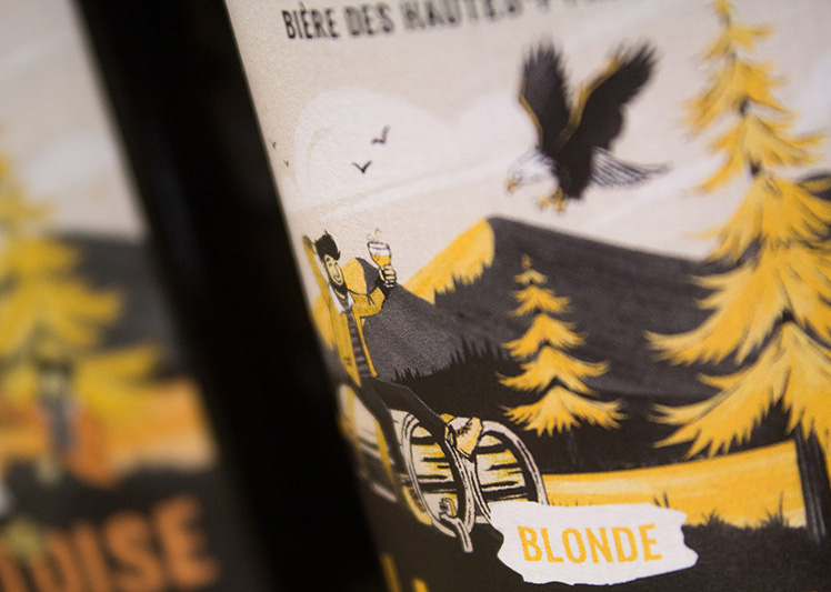 illustration etiquette de bière