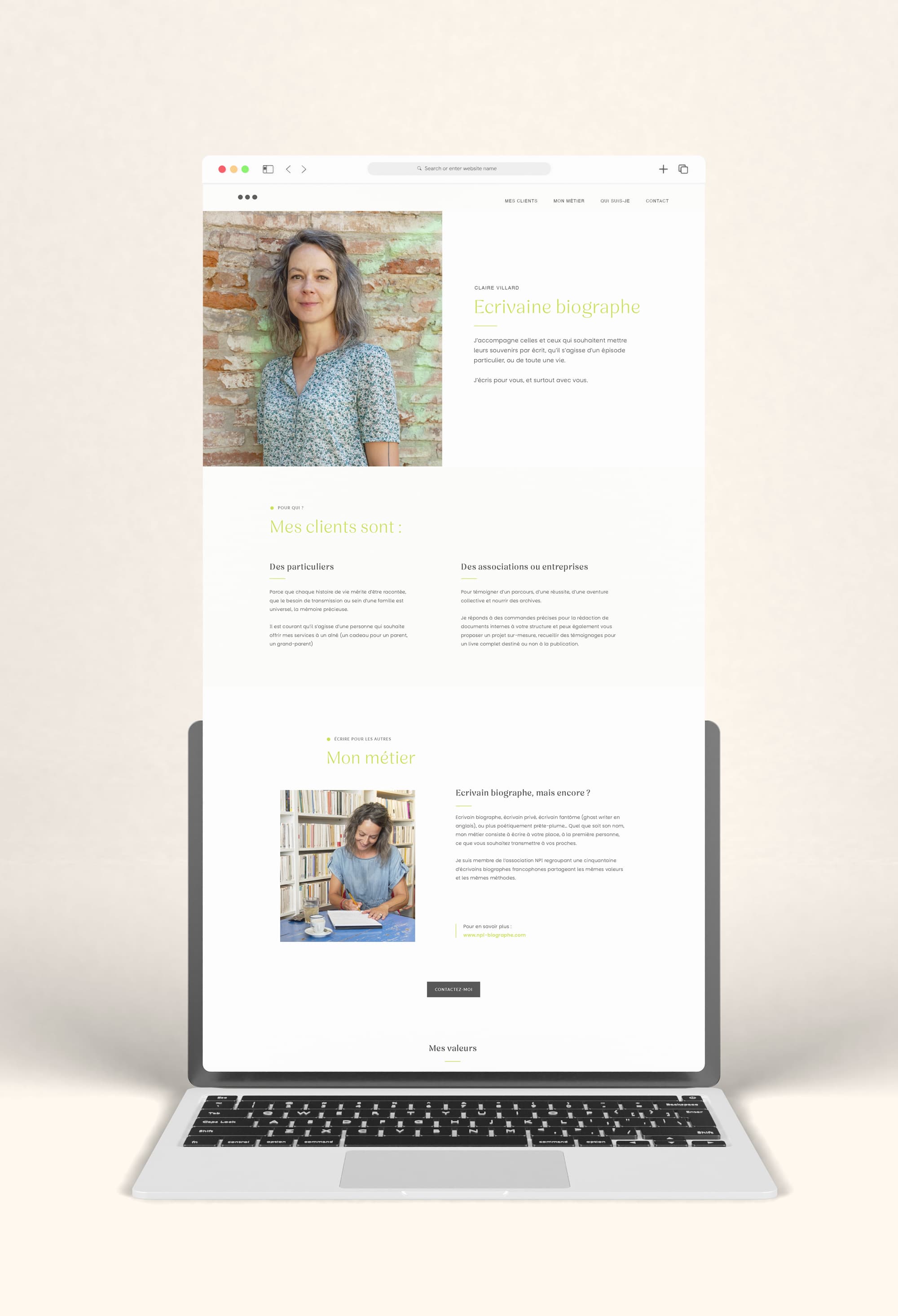 Site internet biographe