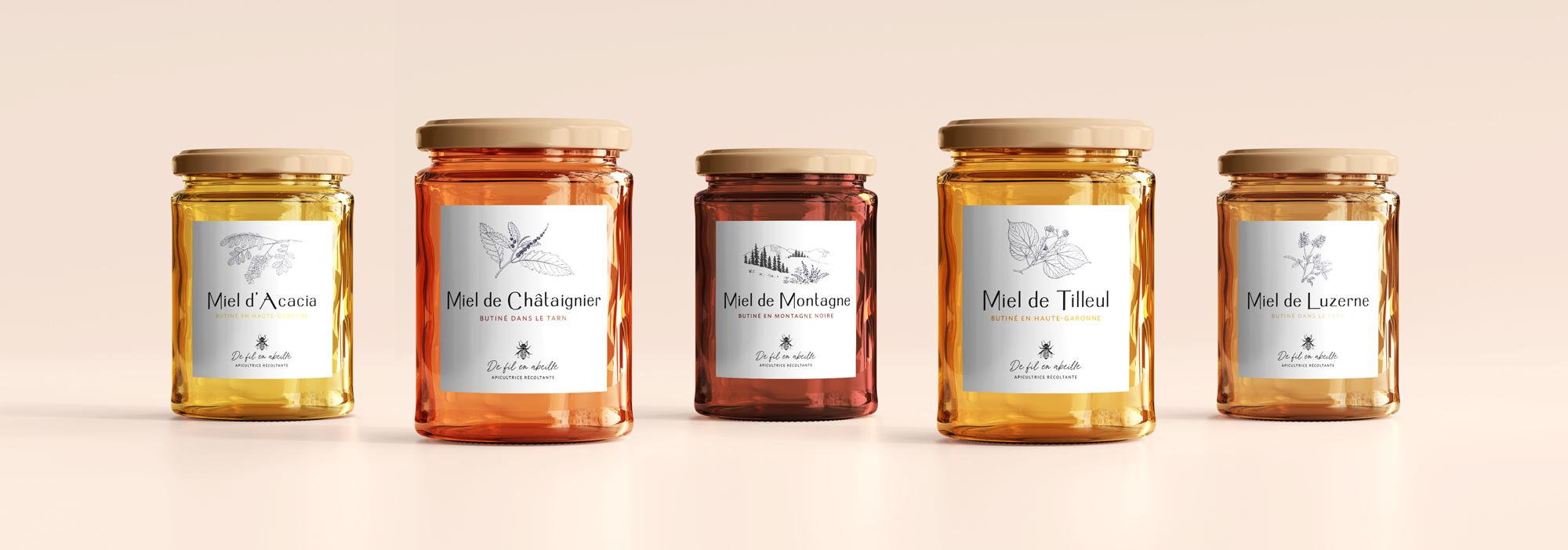 étiquettes miel apicultrice tarn