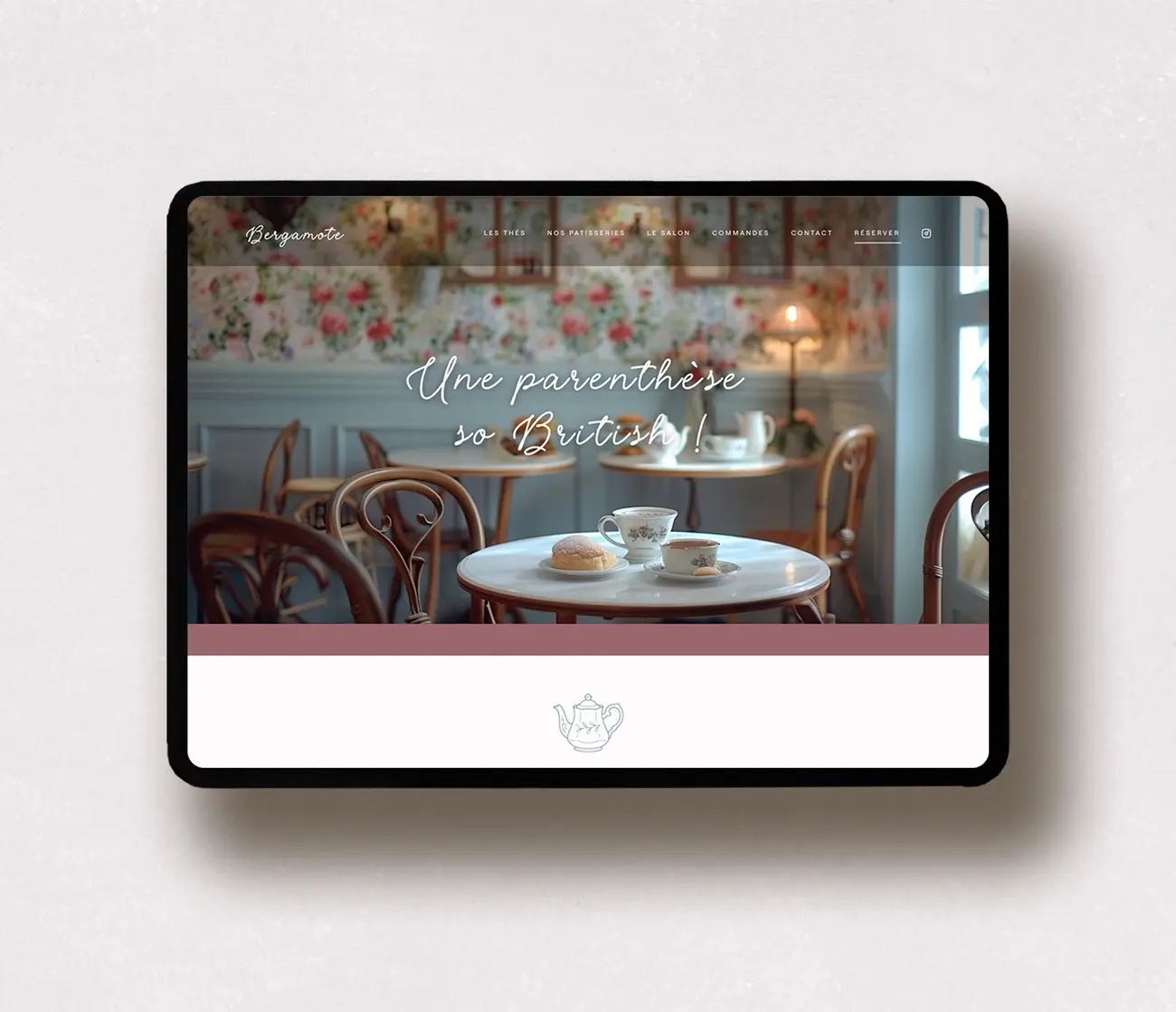 Bergamote,template site internet pour salon-de-thé
