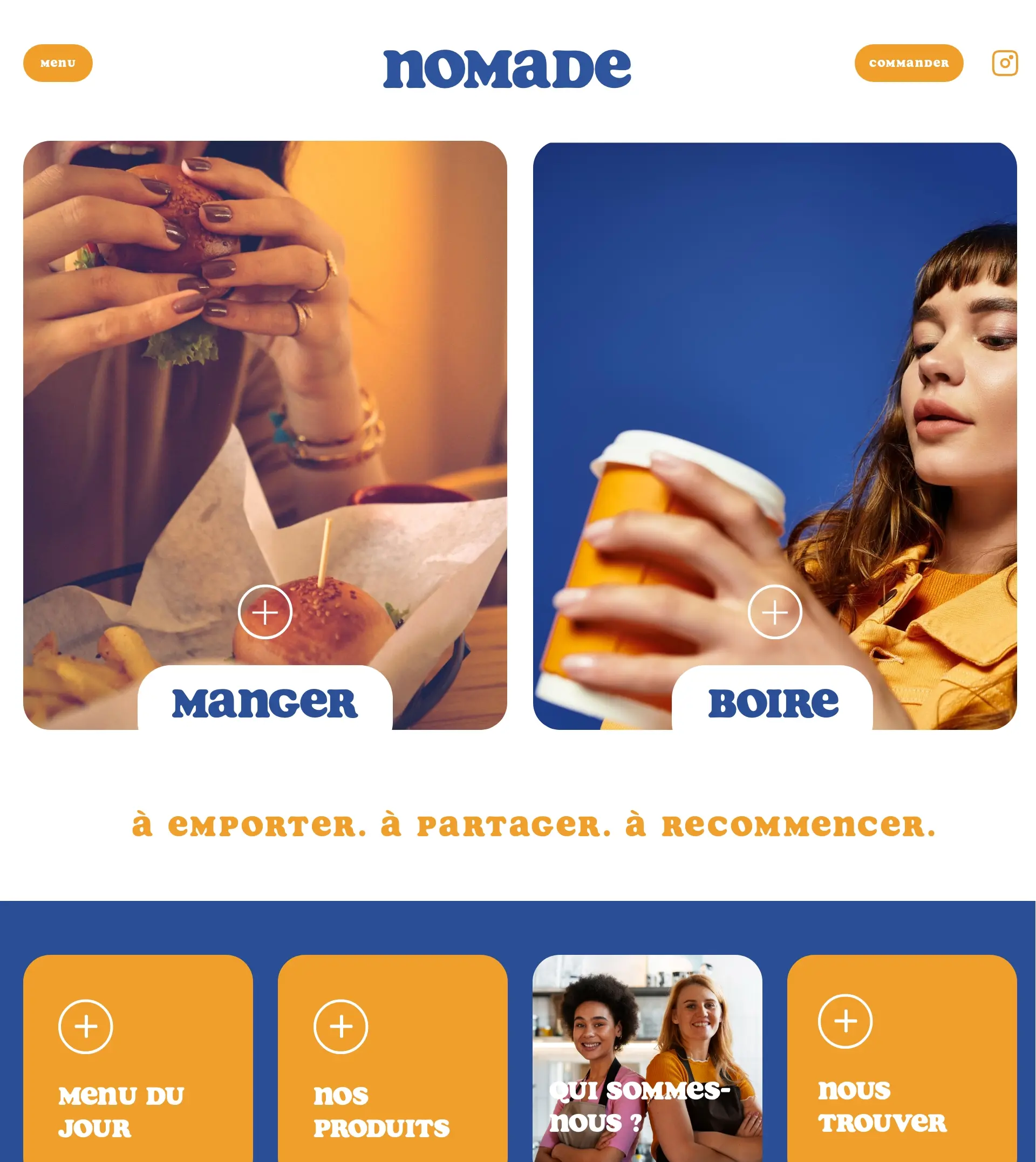 Modèle de site pour Pour les food trucks, burgers artisanaux, sandwicheries gourmandes et concepts de street food de qualité.