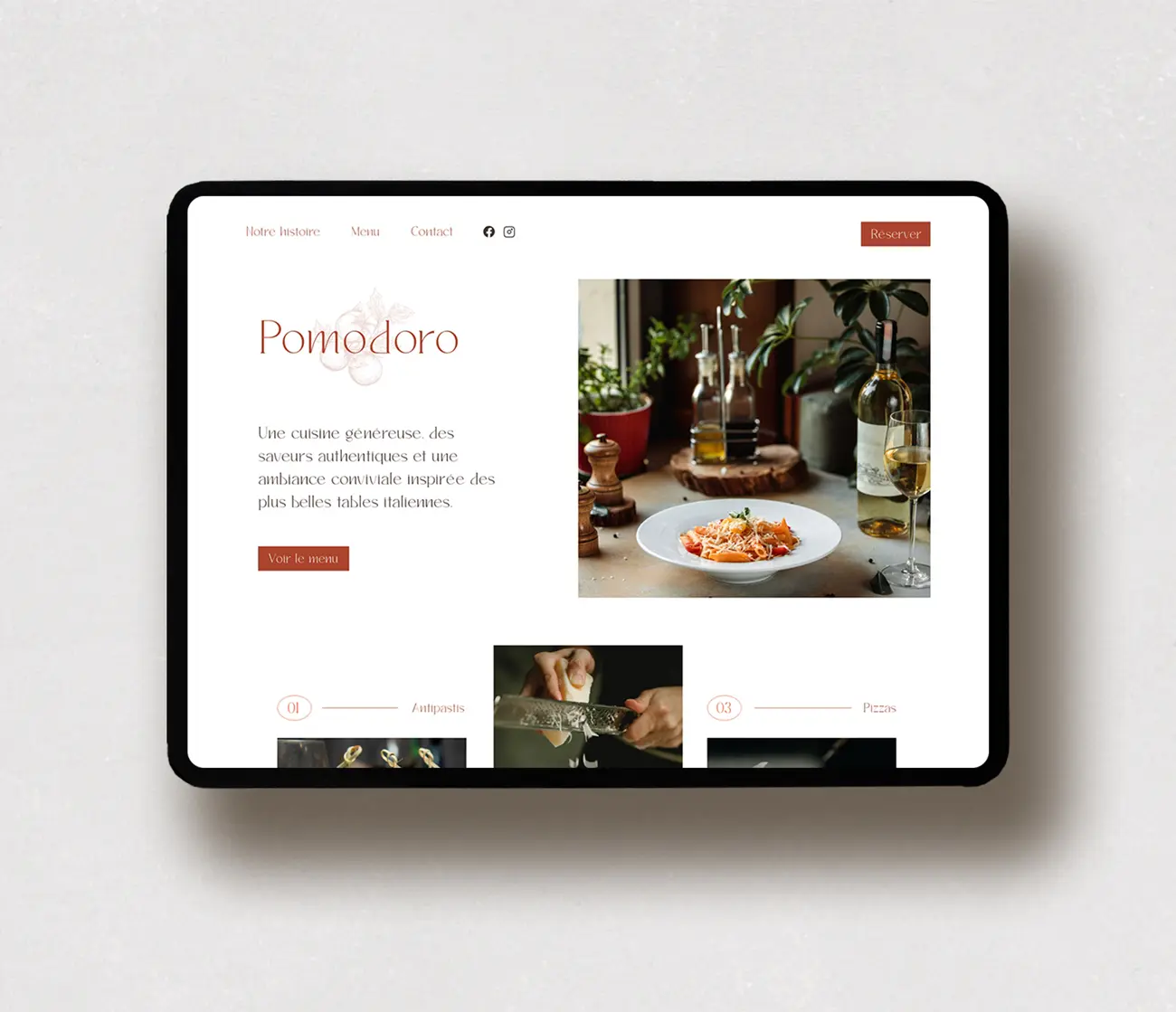 Pomodoro,template-site-internet-pour-restaurant-italien